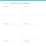 Brainstorm new ideas for blog posts with this printable pdf