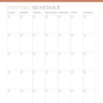 Monthly blog posting schedule pdf