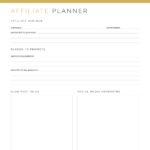 Printable pdf affiliate planner