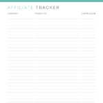 Printable pdf affiliate partner tracker