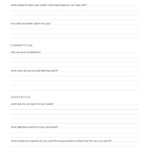 Business Branding Questionnaire - Neat and Tidy Design