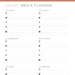 Printable pdf Social media planner - A4