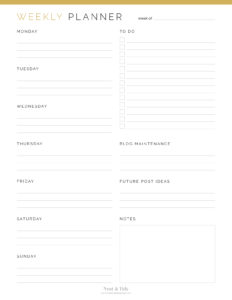 Blog Planner Kit - Neat and Tidy Design