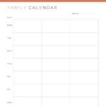Family Calendar for 3 people, Monday start, printable PDF