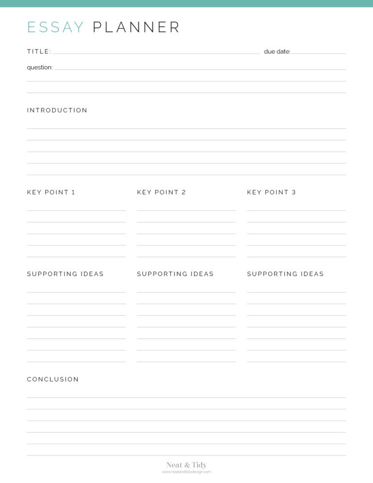 Student Planner Kit - Neat and Tidy Design