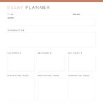 Printable PDF Essay Planner for Students