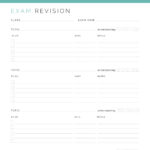 Printable PDF Exam Revision Planner