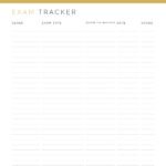 Printable Exam Tracker for your study planner