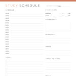 Printable Daily Study Schedule