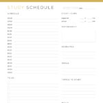Printable Daily Study Schedule