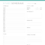 Printable Daily Study Schedule