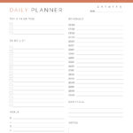 Printable PDF Daily Productivity Planner