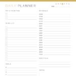 Printable PDF Daily Productivity Planner