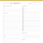 Printable PDF Daily Productivity Planner