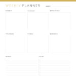Printable PDF weekly planner