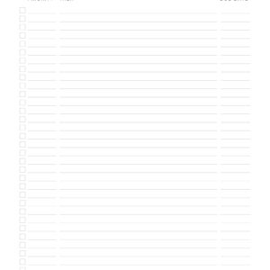 Printable prioritized to do list with due date, priority and task columns in teal