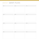 Daily gratitude log printable PDF