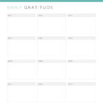 Daily gratitude log printable PDF
