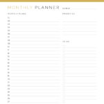 Printable monthly planner with priorities and to do list