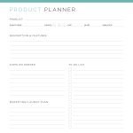 printable product planner for small businesses