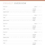 printable, fillable project overview progress tracker pdf