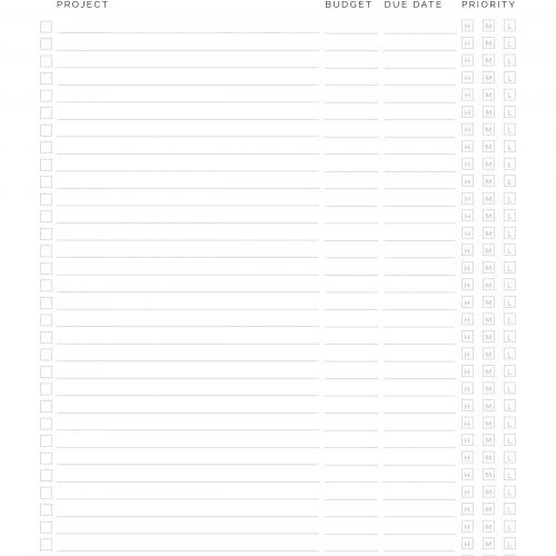 Project Tracker - Neat and Tidy Design