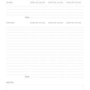 Annual budget planner
