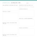 printable end of year review journal page in pdf format, comes in three colours