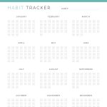 printable annual habit tracker to track one single habit for an entire year