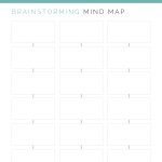 rintable, fillable mind maps for brainstorming and studying