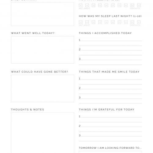 Check-in Guided Journal Pages Kit - Neat and Tidy Design