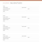 a detailed printable pdf inventory list of the valuable items in your home
