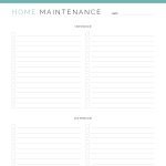 printable home maintenance checklist for interior and exterior plans