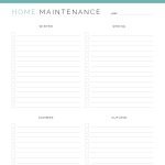printable seasonal home maintenance checklist
