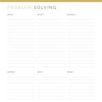 problem solving worksheet using the 5w1h method