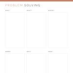 problem solving worksheet using the 5w1h method
