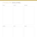 problem solving worksheet using the 5w1h method