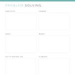 problem solving worksheet using the scamper method