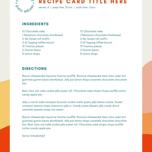 Playful Canva Recipe Templates - Neat and Tidy Design