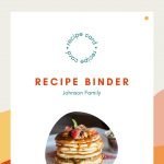 editable canva templates for recipe binder covers or divider pages in fun playful colours