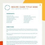 editable canva recipe card templates in bold and playful colours