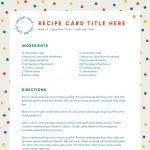 editable canva recipe card templates in bold and playful colours