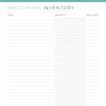 printable medication supply inventory log pdf
