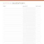 printable office supply inventory log pdf