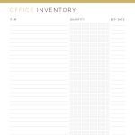 printable office supply inventory log pdf