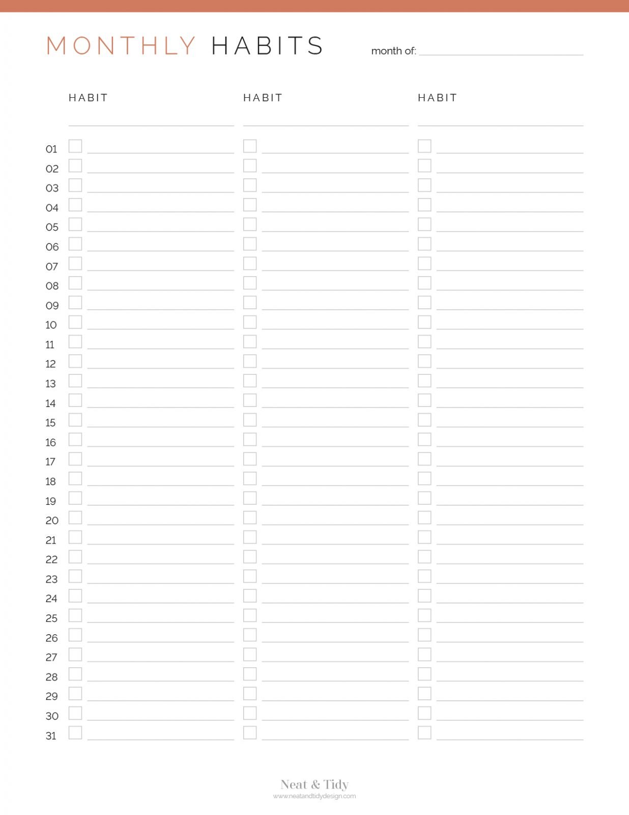 Routines & Habits Kit - Neat and Tidy Design