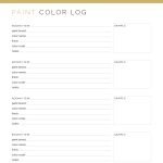 printable pdf paint colour tracker for home maintenance