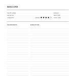 printable minimalist recipe card template in pdf format