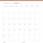 printable pdf 2022 dated calendar with notes and to do list section in three colours