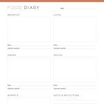 printable and fillable pdf daily food diary log for fitness and health